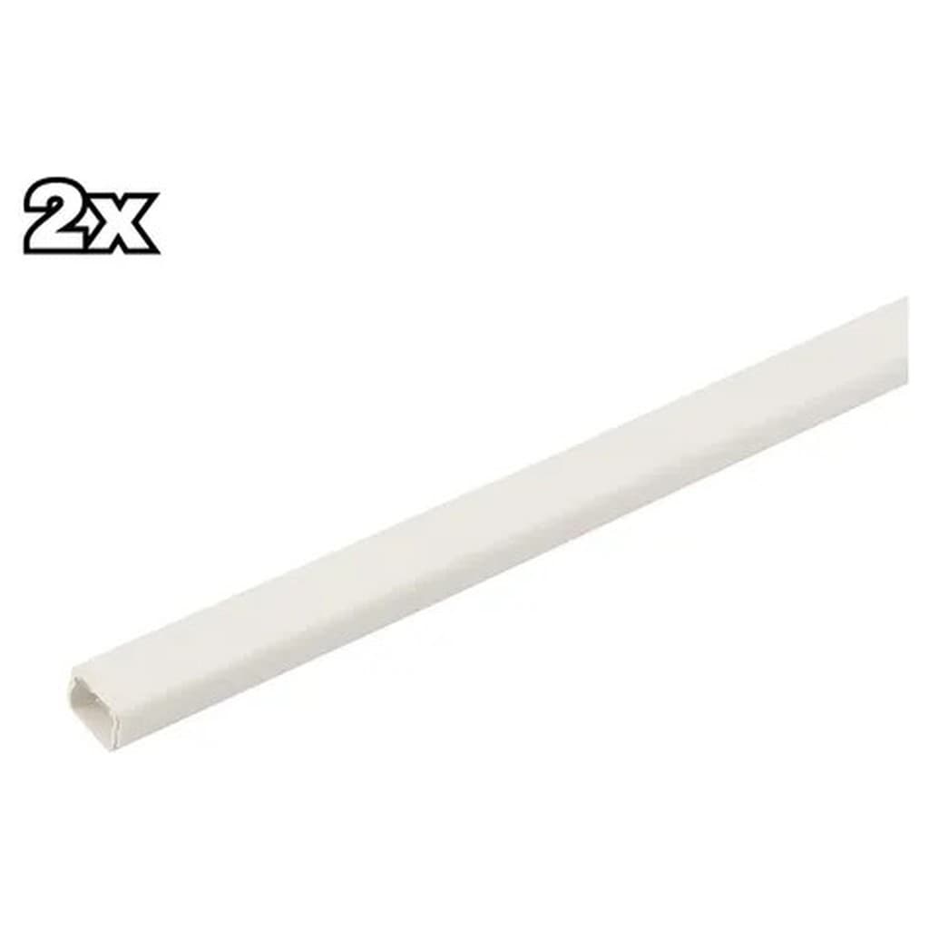 Kit 2x Organizador De Cabos Schneider 20x12mm Adesivo Branco