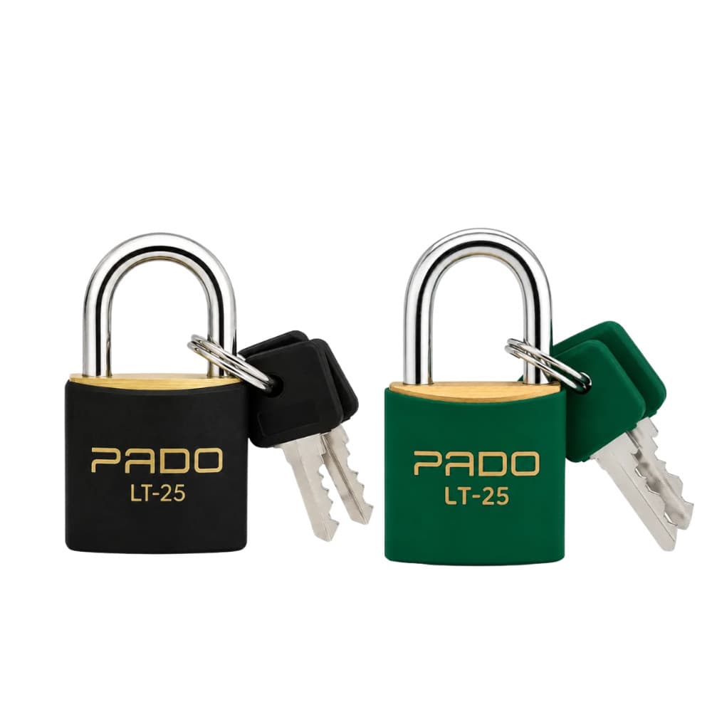 Kit 2 Cadeados de Latão de 25mm LT25 Preto + Verde Pado