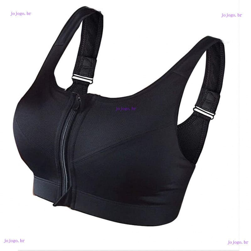 Sutiã Esportivo Feminino, Top Cropped Push Up, Roupas de Fitness com Zíper, Roupa Íntima para Corrida à Prova d'Água IOE