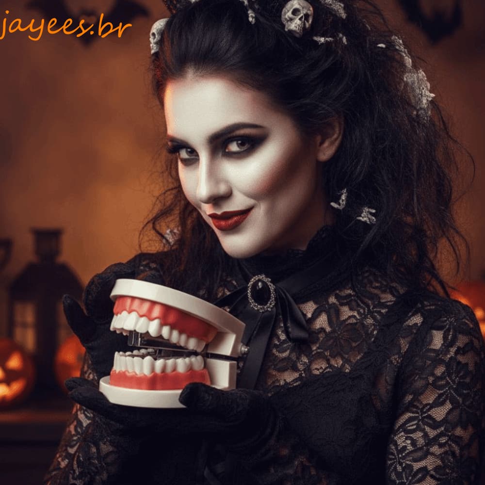 Grampeador Modelo De Dentadura JAYEES , Mini Adereços Criativos De Brincadeira De Halloween , Novidade Decoração De Mesa