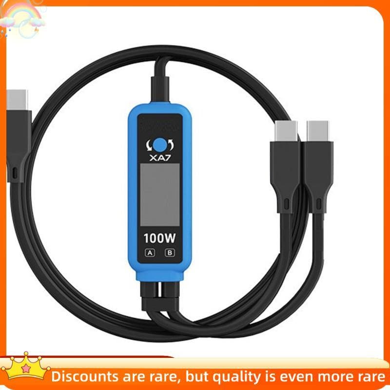 Cabo De Carregamento Rápido 1 Para 2 Com Display Digital XA7 100w IP Dispositivos Android Tipo C