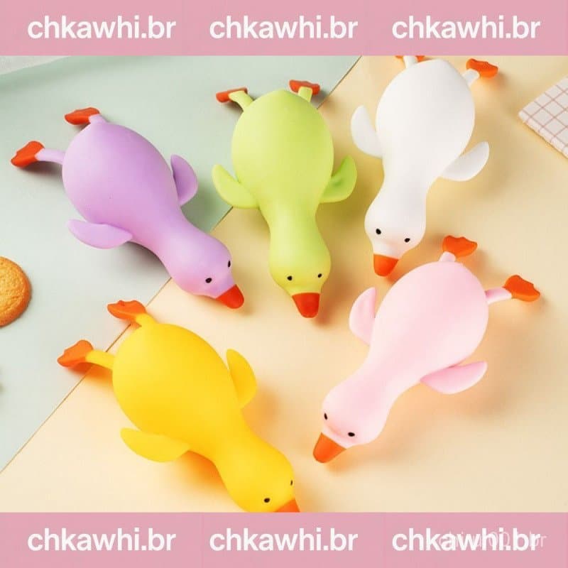 Duck Pinch Le , Brinquedos Sensoriais De Pato Transformável Coloridos De Ventilação Com Função De Estiramento