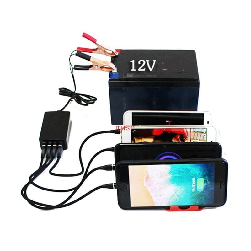 muse 4 Porta USB Clipe Carregador 12V 24V Veículo Motocicleta DC12 24V Adaptador De Energia Para Tablets De Telefone