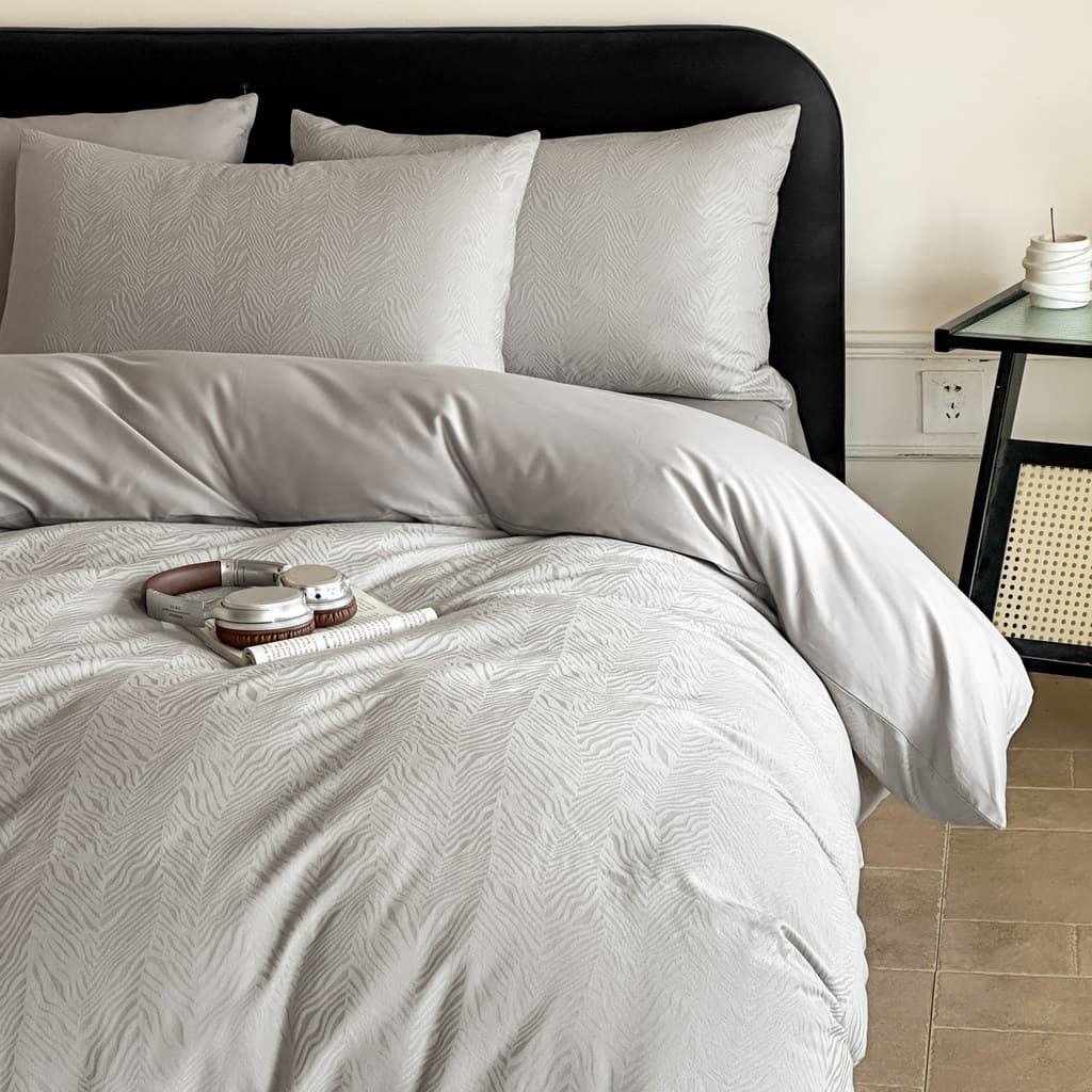 Simples algodão Jacquard conjunto de quatro peças cama 2026 novo estilo puro algodão colcha capa folha de cama conjunto