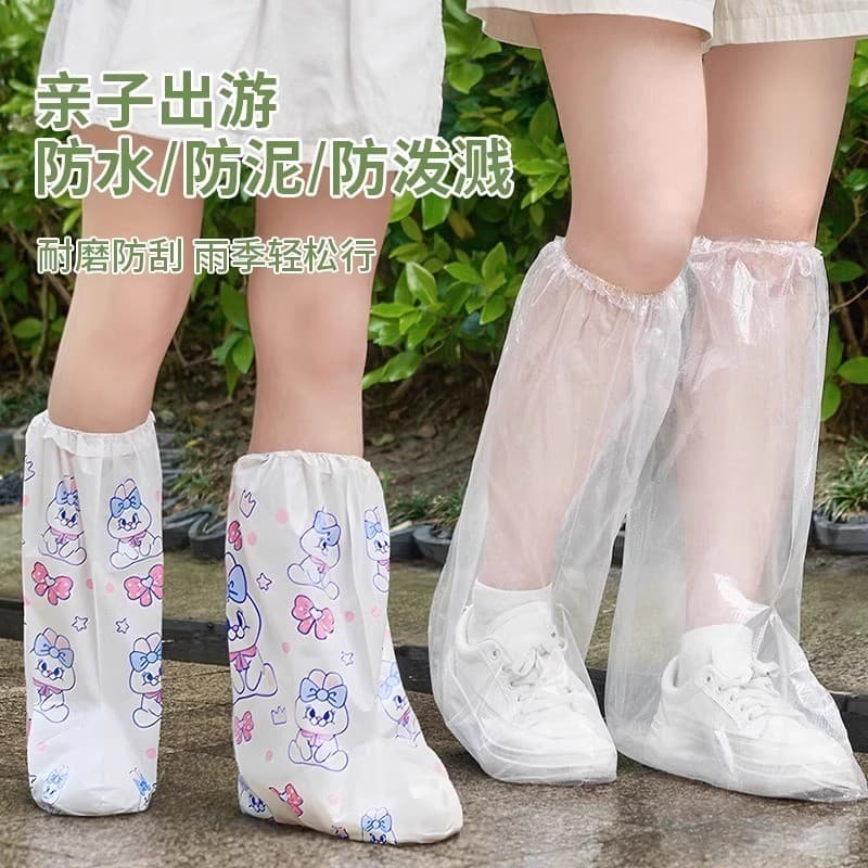 Capa descartável para sapato de chuva, antiderrapante, para homens e mulheres, à prova d'água, espessada, resistente ao
