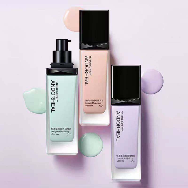 Ba base creme maquiagem Primer protetor solar corretivo três-em-um nutritivo tonificação da pele creme base iluminando o
