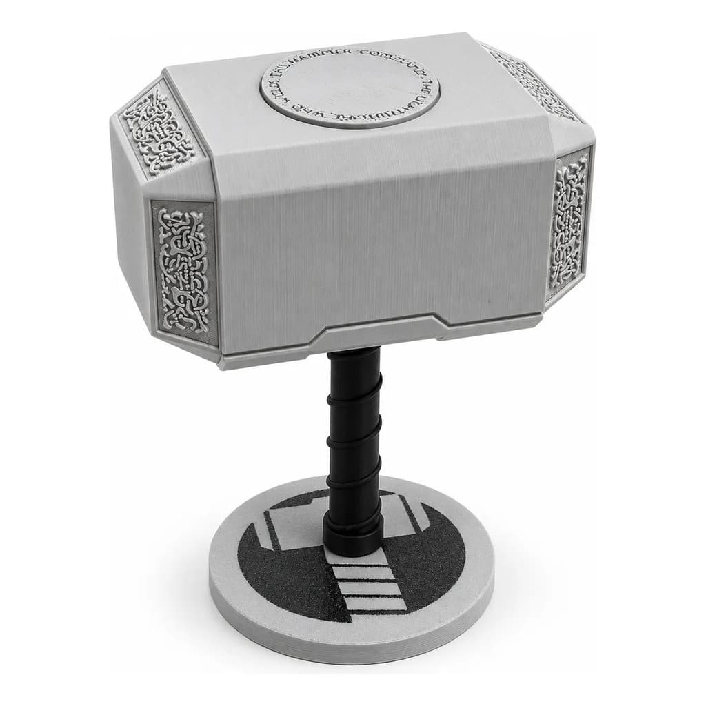 Martelo Do Thor Decorativo Brinquedo Viking Com Base Apoio