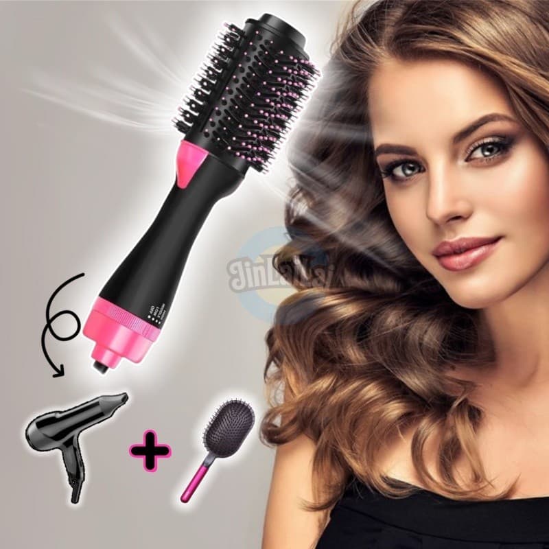 Escova secadora e alisadora escova rotativa elétrica de cabelo  modeladora profissional Com 4 Em1 Hair Styler 110v