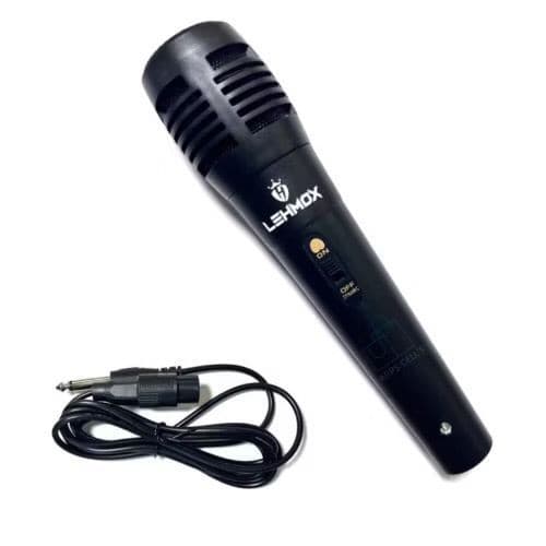 Microfone Dinâmico Profissional com Fio para Caixa Som e Karaokê e