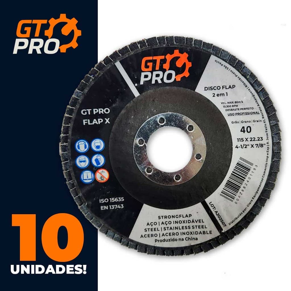 Disco FLAP - Abrasivo de Zirconia p/ corte profissional - 40/115mm x 4.1/2""
