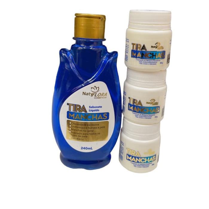Kit Tira Manchas Natyflora 3 Cremes pomadas e 1 Liquido
