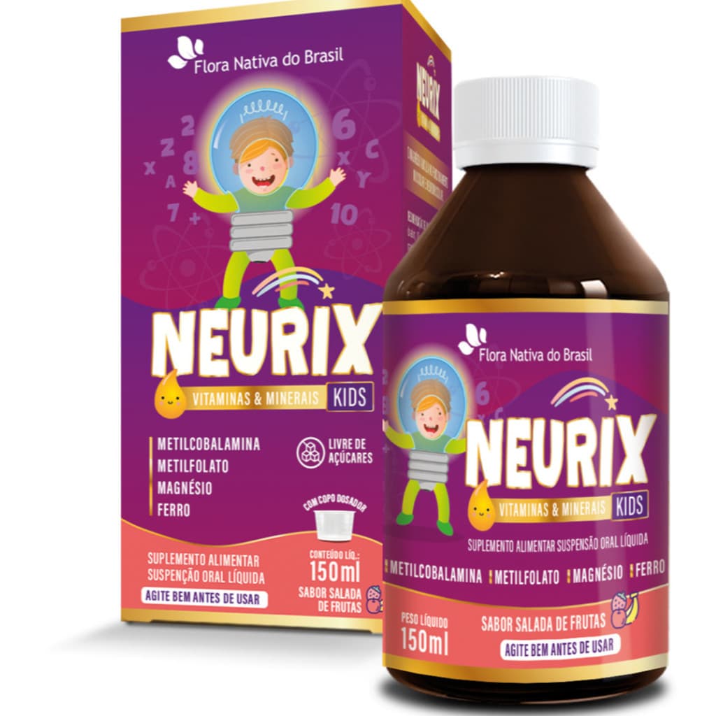 Neurix Vitaminas Kids Sabor Salada de Frutas 150ml - Flora Nativa