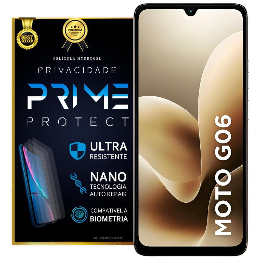 Película Hidrogel Frontal Moto G06 Fosca Privacidade