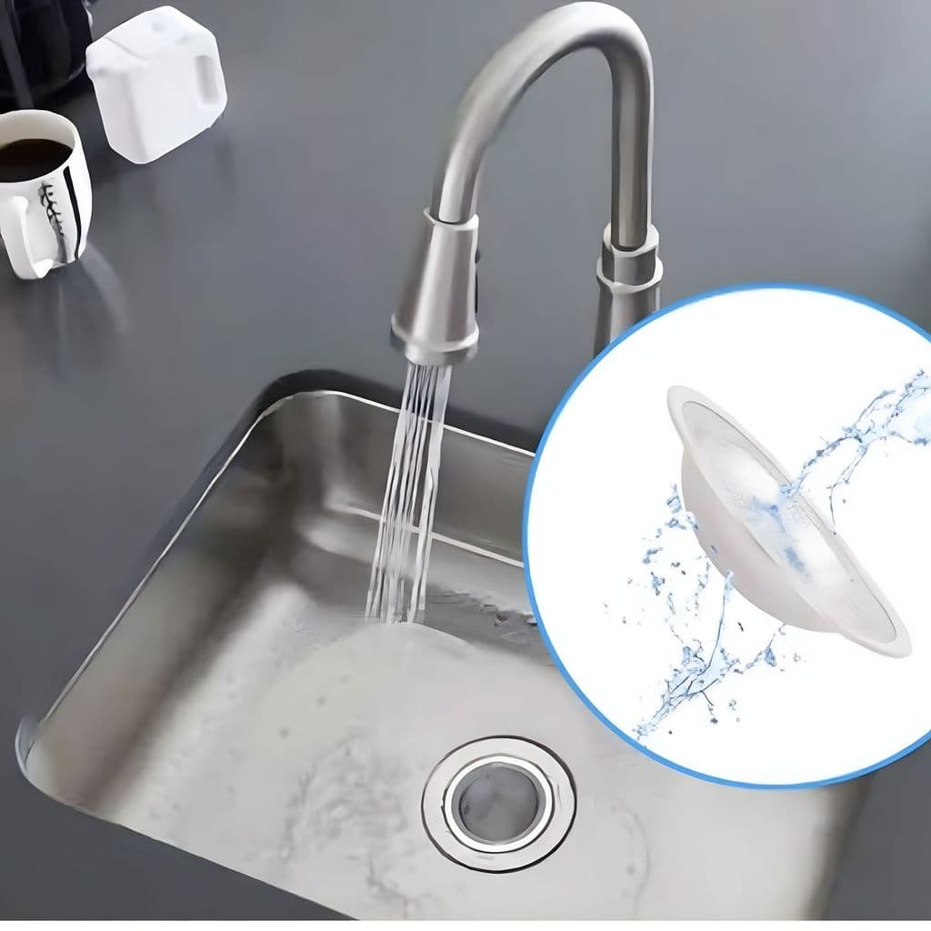 2 Ralo Japones Protetor Para Pia Tanque Cozinha 9cm Aço Inox