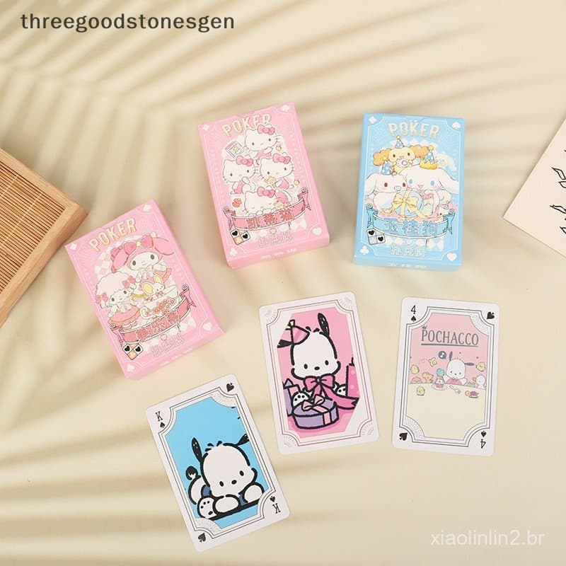 [Cinelamoroll De Pôquer Hello Kitty My Melody Kuromi Jogo De Cartas Coleção Tsg