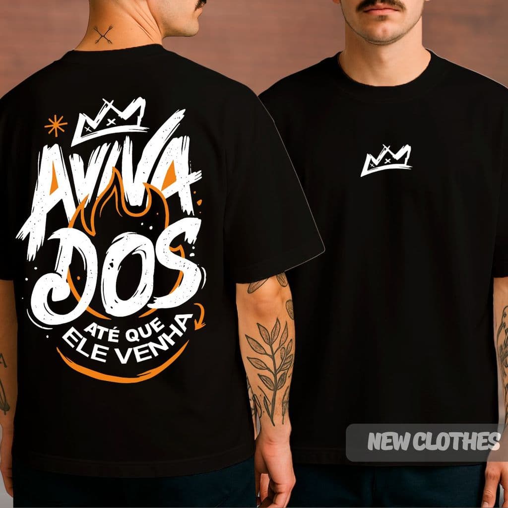 Camiseta Religiosa Unissex Avivados Até Que Ele Venha Fé Cristã Evangelho