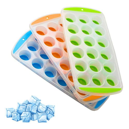 Forma Para Gelo De Silicone Dobrável Colorida Retangular