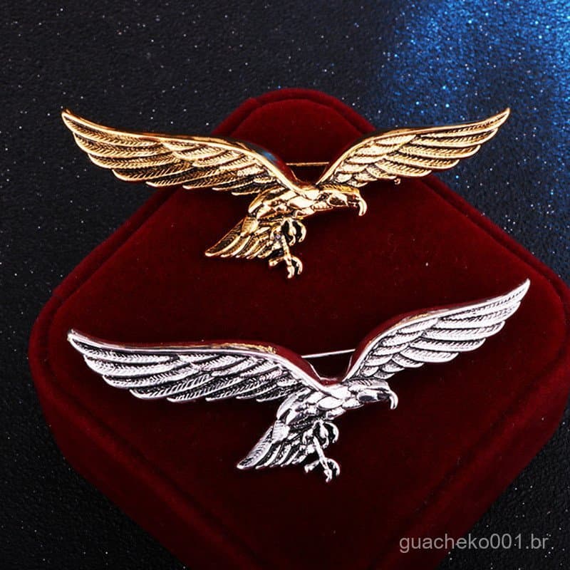 1pc Nova Moda Popular Coreana Versátil Em Forma De Águia Broches Terno Casaco Acessórios Requintado Broche De Negócios P