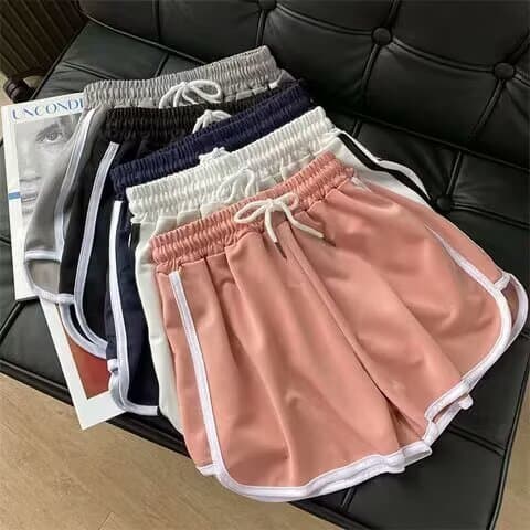 Novos shorts femininos esportes verão correndo de secagem rápida perna larga calças quentes soltas tamanho grande Yoga C