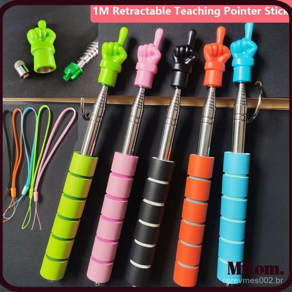 Vara De Ensino MITOM , Caneta Extensível De Tela Sensível Ao Toque De 1M , Ponteiro Portátil De Aço Inoxidável Para Quad
