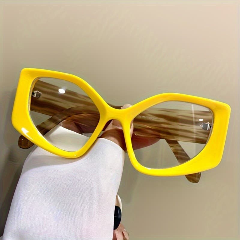 Óculos Olho de Gato em Cores Vibrantes - Acessórios Decorativos Antirreflexo para Praia, Rave e Festa para Mulheres e Ho