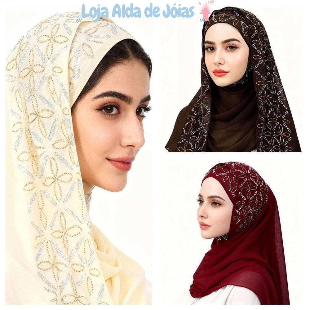 Cabeça De Turbantes EMILEES , Turbante Instantâneo Muçulmano De Cobertura Completa De Chiffon , Envoltórios De Respiráve