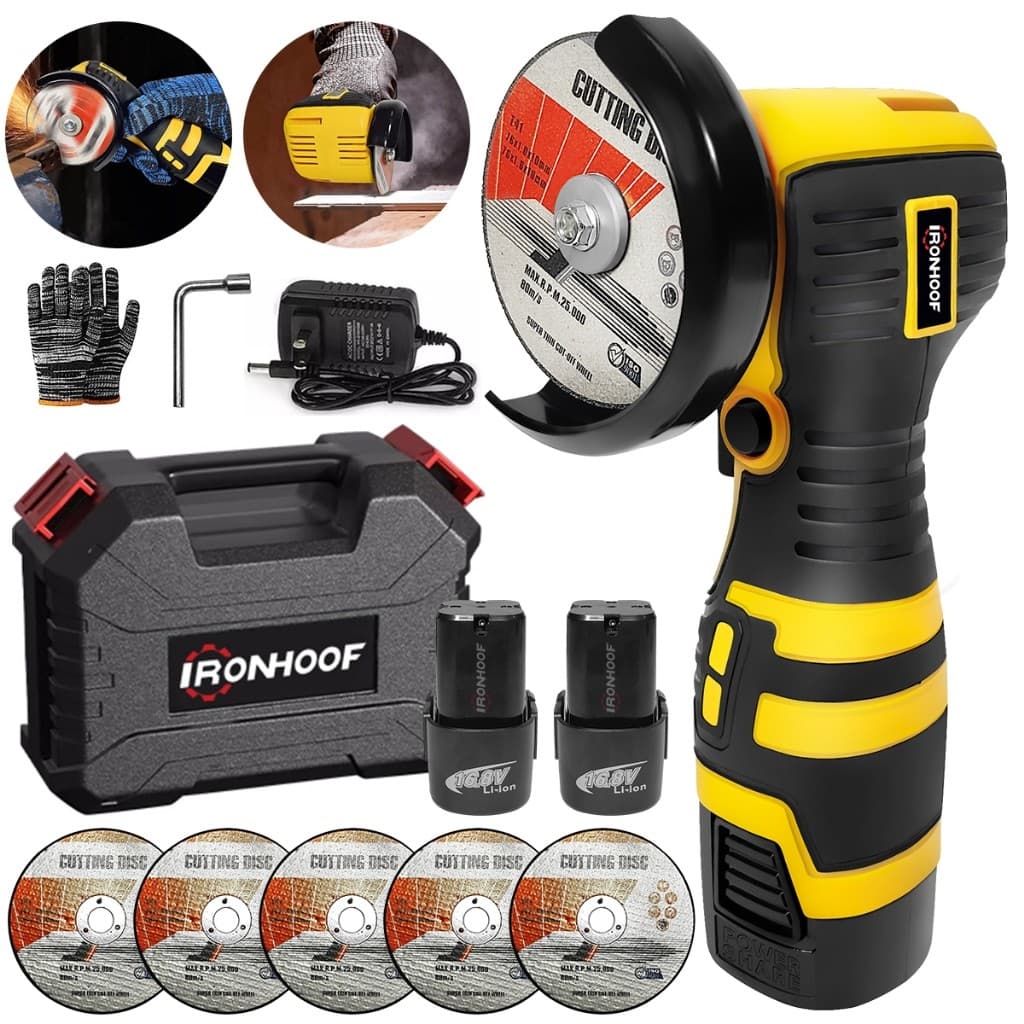 Brushles Esmerilhadeira Lixadeira Elétrica Bivolt 110v/220v 16.8V 2 Bateria