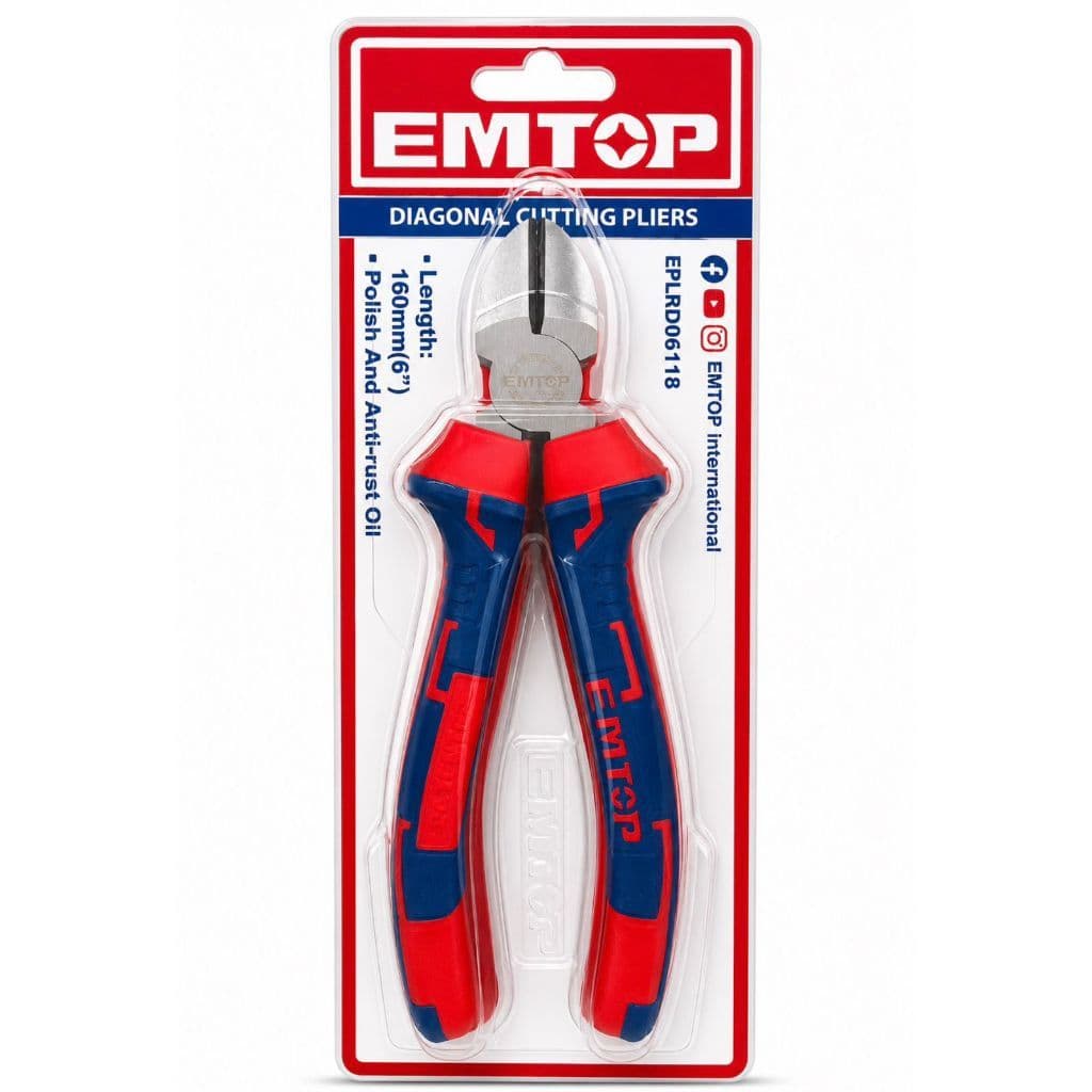 Alicate de Corte Diagonal EMTOP Profissional 160mm (6)
