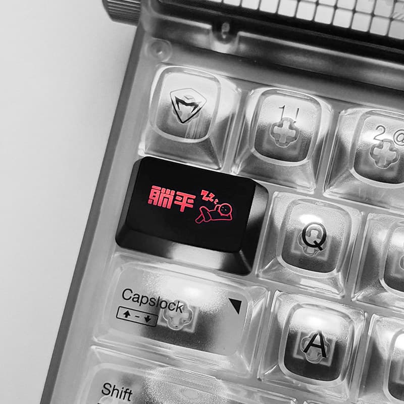 Chaves de guia < Deitado Flat} 1.5U Transparente Keycap Watch Keys Reversa Slash Keys Teclado Mecânico Largura 2.8cm