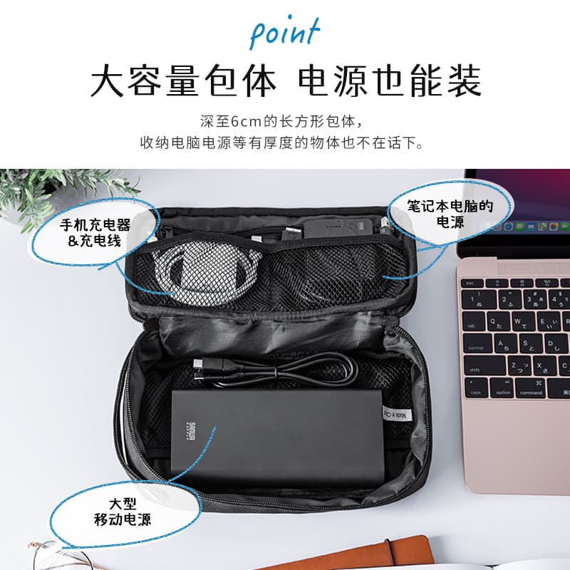 Sanwa Acessórios Digitais Portáteis Embalagem de Armazenamento Carregador de Energia para Notebook 8cm Disco Rígido Fone