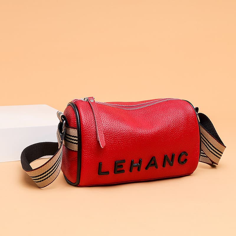 Bolsa feminina moda grande capacidade alça de ombro larga bolsa de couro genuíno