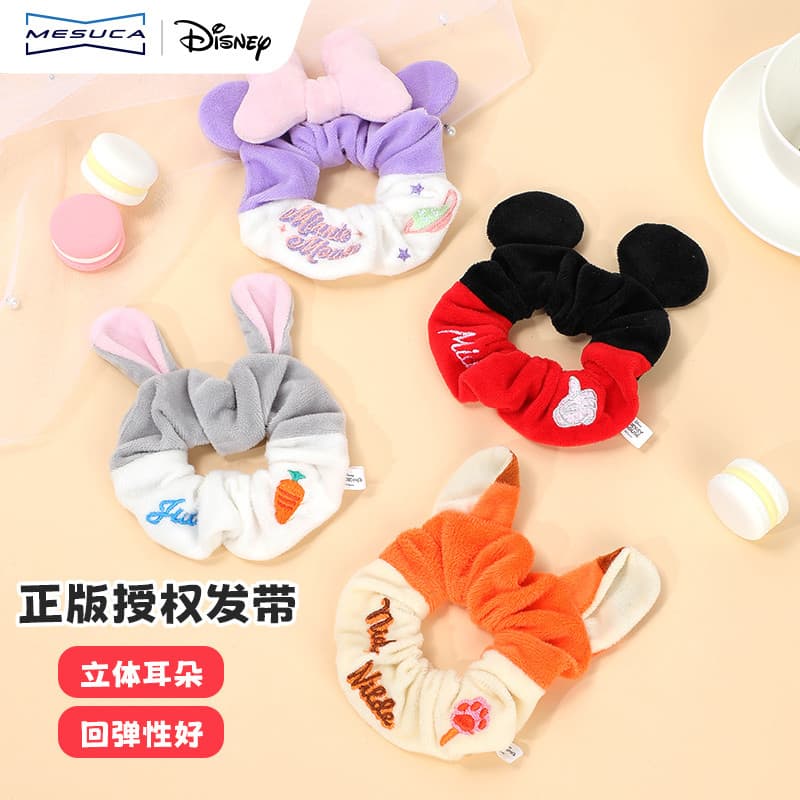 Disney laço de cabelo Nick Judy bonito pelúcia borracha laço de cabelo não machuca a cabeça do cabelo flor acessórios pa