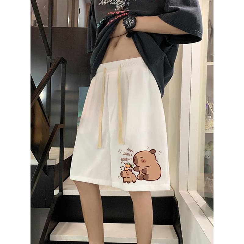 Verão novo estilo dos desenhos animados Shorts casuais adolescentes estudantes do ensino médio All-Match esportes calças