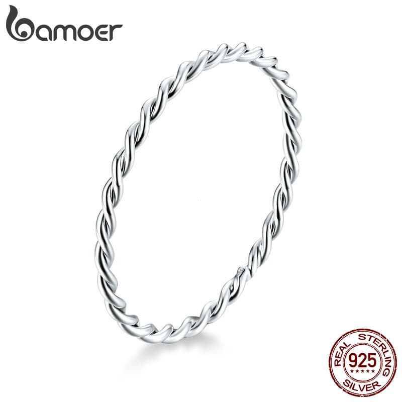 Anel Bamoer requintado, feito de prata 925, disponível nos tamanhos 6, 7, 8, modelo SCR640 MAIB.