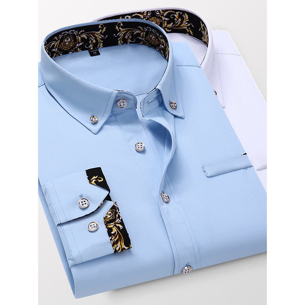 Primavera novo estilo camisas masculinas de manga comprida negócios urbanos camisas casuais profissionais roupa Formal n