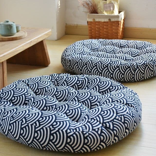 Almofada redonda grossa de algodão linho Futon Bay janela esteira Tatami gordo tecido adoração esteira casa chá Yoga fre