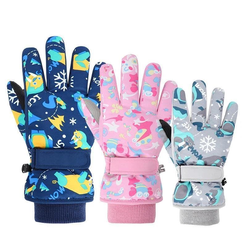 Inverno Crianças Luvas De Esqui Engrossar À Prova Dwaterproof Água Para Meninos Meninas 4-13Y