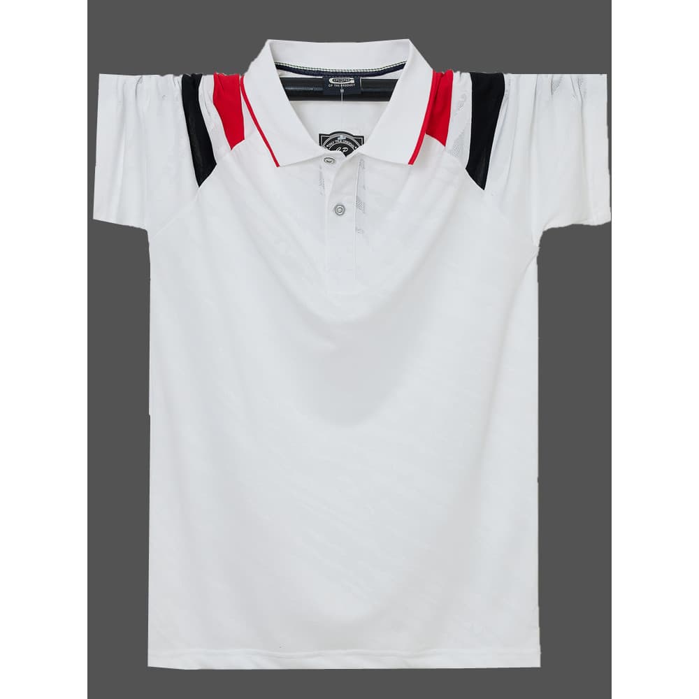 2026 verão esportes masculinos ao ar livre camisa polo de manga curta mais gordura plus Size lapela camiseta respirável
