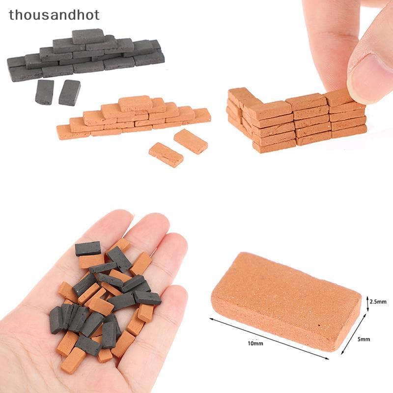 50 Peças Casa De Bonecas Modelo Bri DIY Construção Em Miniatura Paisagem Modelagem Brinquedo
