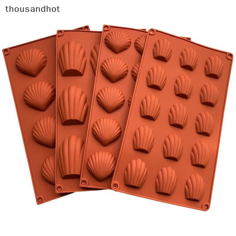 18 Cavidades Mini Grau Alimentício Madeleine Silicone Bolo Molde Biscoito DIY Concha Assadeira Cozinha Bakeware Acessóri
