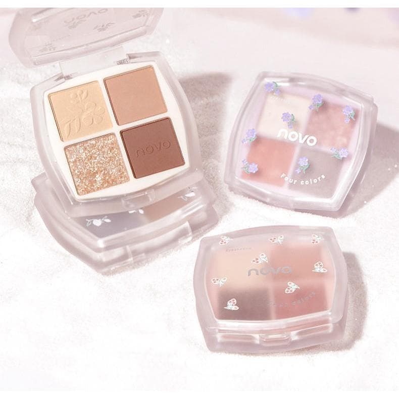 Paleta de sombras de quatro cores/perolescente, fosco/estilo desejo puro/leite liso chá cor terra/maquiagem para os olho