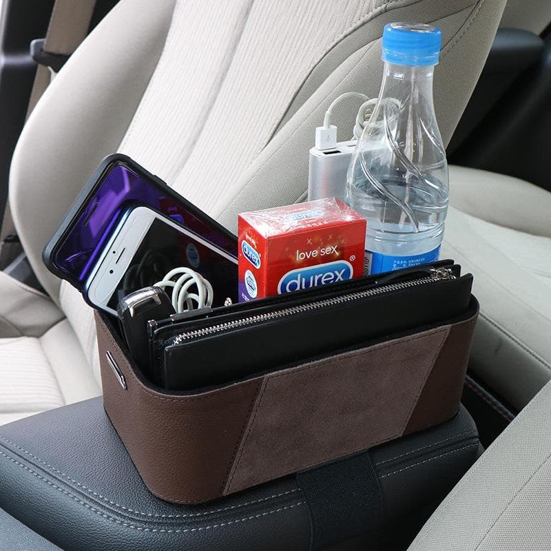 Suprimentos do carro caixa de armazenamento criativo Console central caixa de armazenamento carro couro genuíno Interior