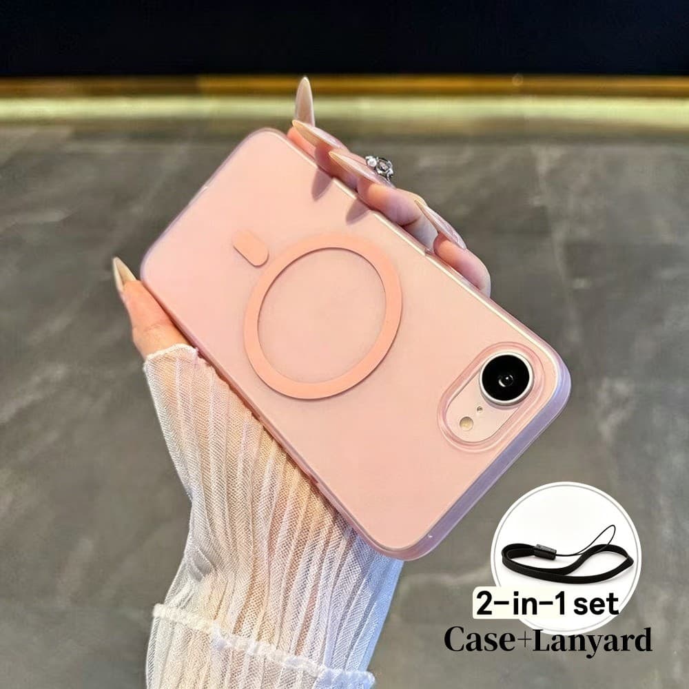 Capa de telefone + cordão adequada para iPhone 17e 16e 7 8 Plus X XSMax XR 11 12 13 14 15 16 17 Pro Max Plus, moldura ma