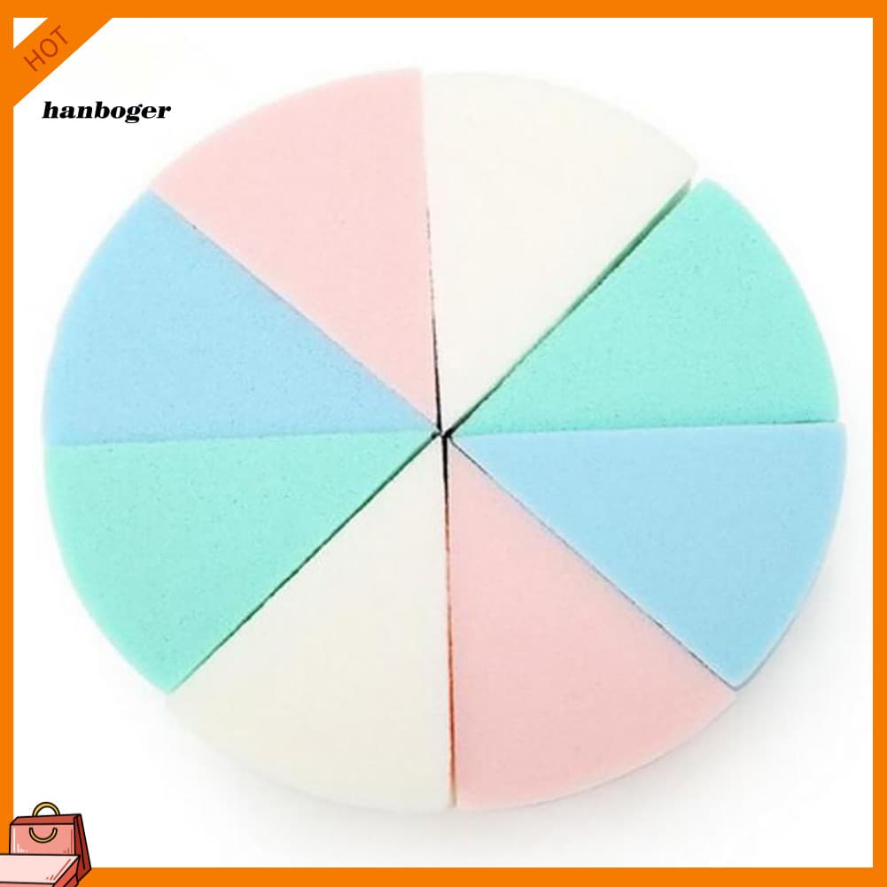 Han 8 Pçs/Set Senhora Maquiagem Facial Triângulo Base Macia Pó Puff Ferramenta Cosmética