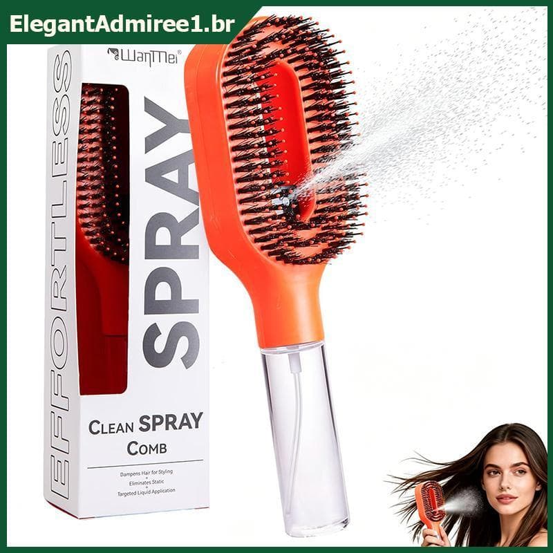 Escova De Spray Desembaraçadora ELEGA : Macia Antiestática , Recarregável , Para Uso Diário E Em Viagens
