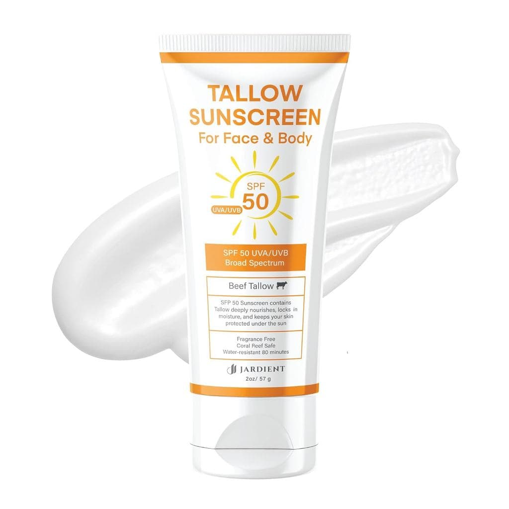 Protetor Solar de Sebo Bovino SPF 50 com Minerais: Proteção Solar Instantânea, Protetor Solar com Óxido de Zinco Não Nan