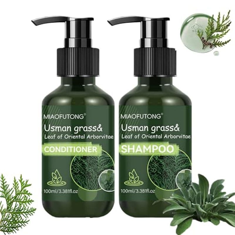 Shampoo De Grama Usman & amp ; Conjunto De Condicionador , Cuidados Capilares Para Tratamento Capilar , Fortalece Os Fio