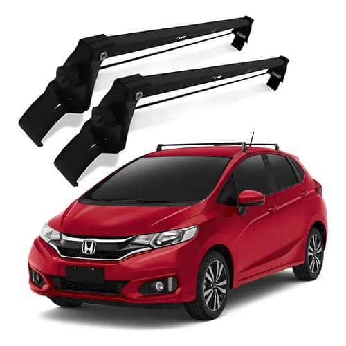 Rack De Teto Bagageiro Honda Fit 2015 16 17 18 2019 Preto