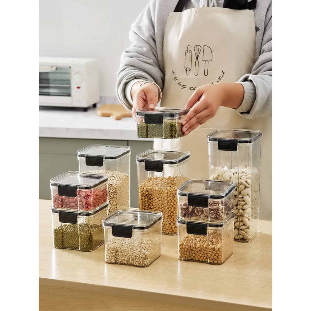 Bangjiayi cozinha selada jar doméstico armazenamento de grãos inteiros frasco de qualidade alimentar frutas secas lanche