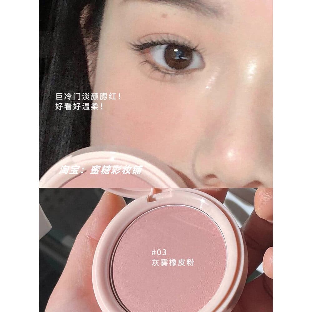 Blush leve impopular gigante!Baixa saturação Universal cinza rosa névoa macia be02 fosco cor adstringente suave estudant